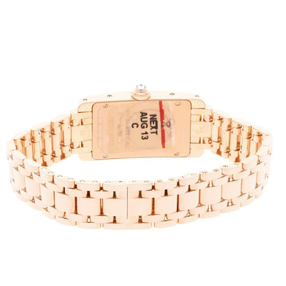 Cartier Tank Americaine Rose Gold Diamond Quartz Watch