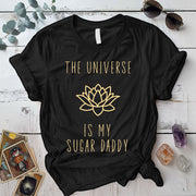Universe Is My Sugar Daddy T Shirt Black Mockup