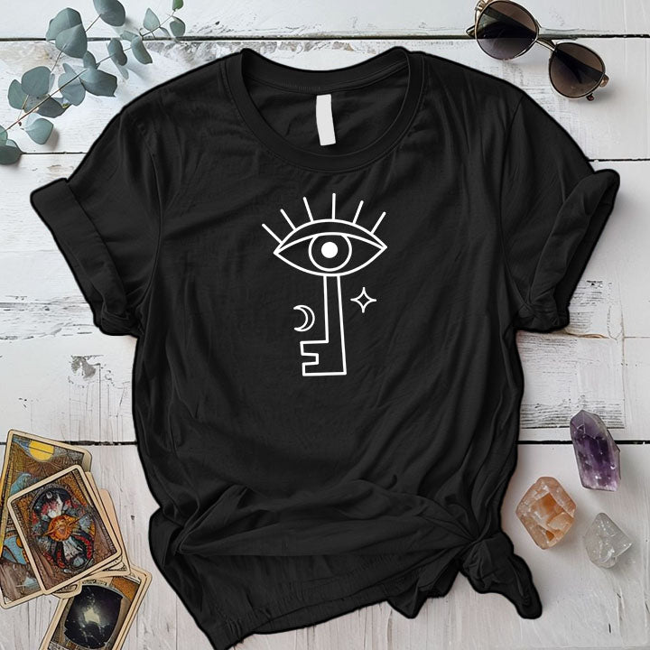 Third Eye Key T Shirt Black Mockup
