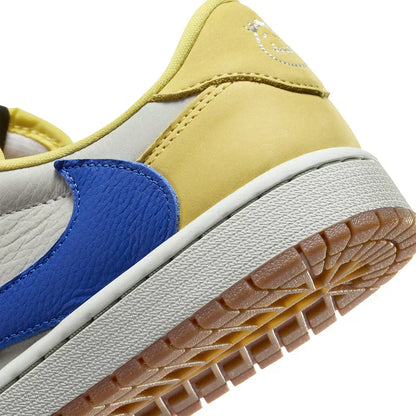 Travis Scott x Air Jordan 1 Retro Ivory Yellow Blue Leather