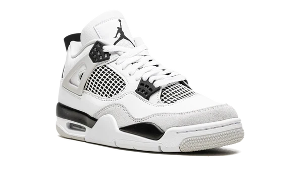 Nike Air Jordan 4 White Gray Black Suede Leather