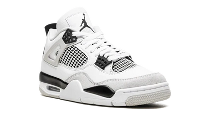 Nike Air Jordan 4 White Gray Black Suede Leather