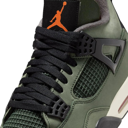 Undefeated x Air Jordan 4 Retro Dark Green Black Suede