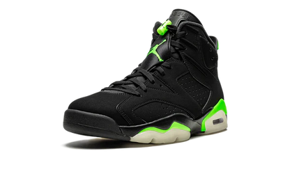 Nike Air Jordan 6 Retro Black Neon Green Velvet Leather