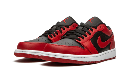 Nike Air Jordan 1 Low Bred Toe Red Black Leather