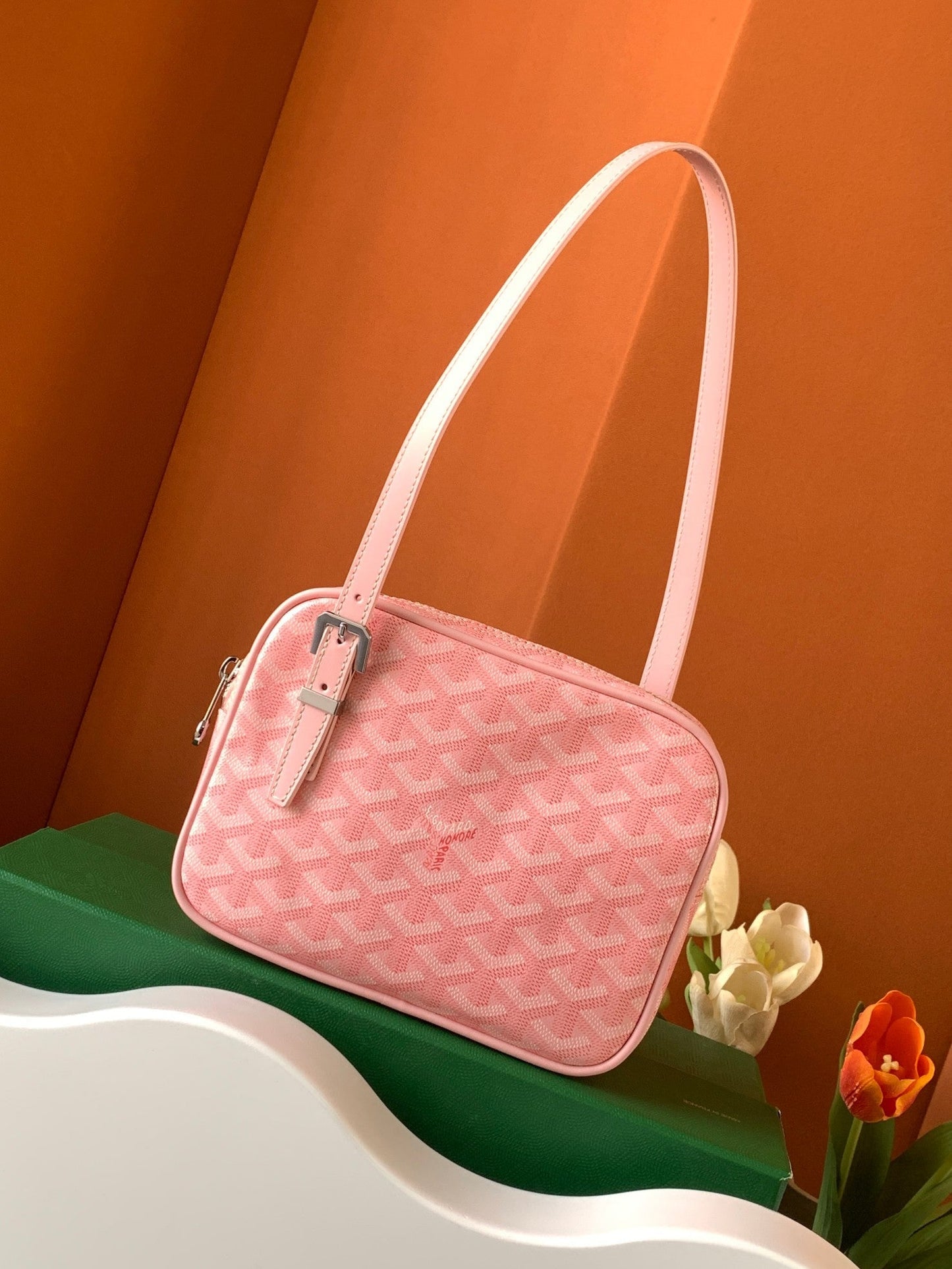 GOYA SECOND-HAND TOAST BAG 21CM PINK CANVAS