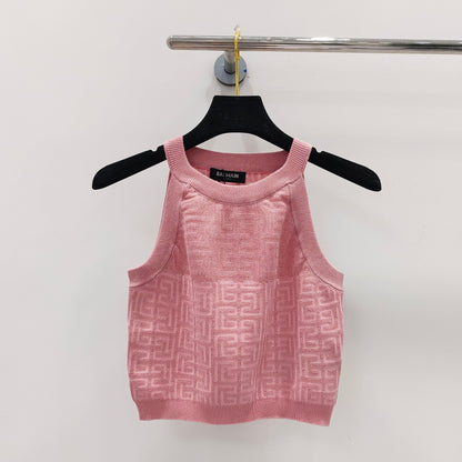 PB Monogram Knitted Top