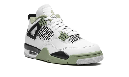 Nike Air Jordan 4 Retro White Green Black Suede