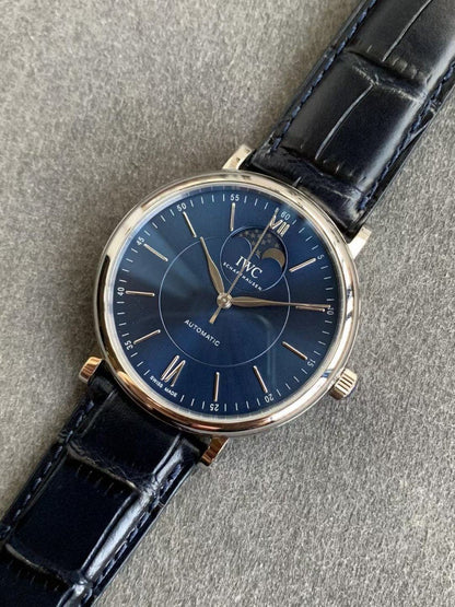 PORTOFINO AUTOMATIC MOONPHASE 40MM BLUE DIAL