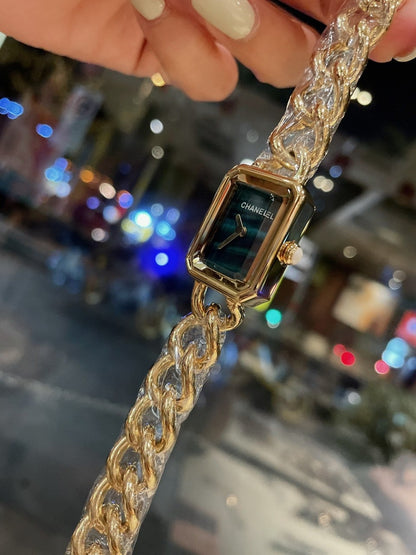 PREMIERE LADY QUARTZ 21 GOLD BLUE DIAL
