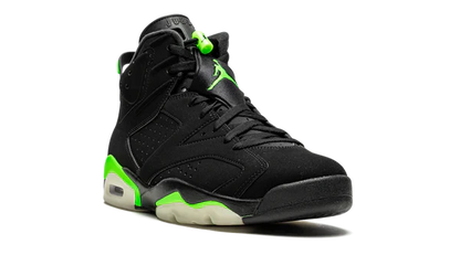 Nike Air Jordan 6 Retro Black Neon Green Velvet Leather
